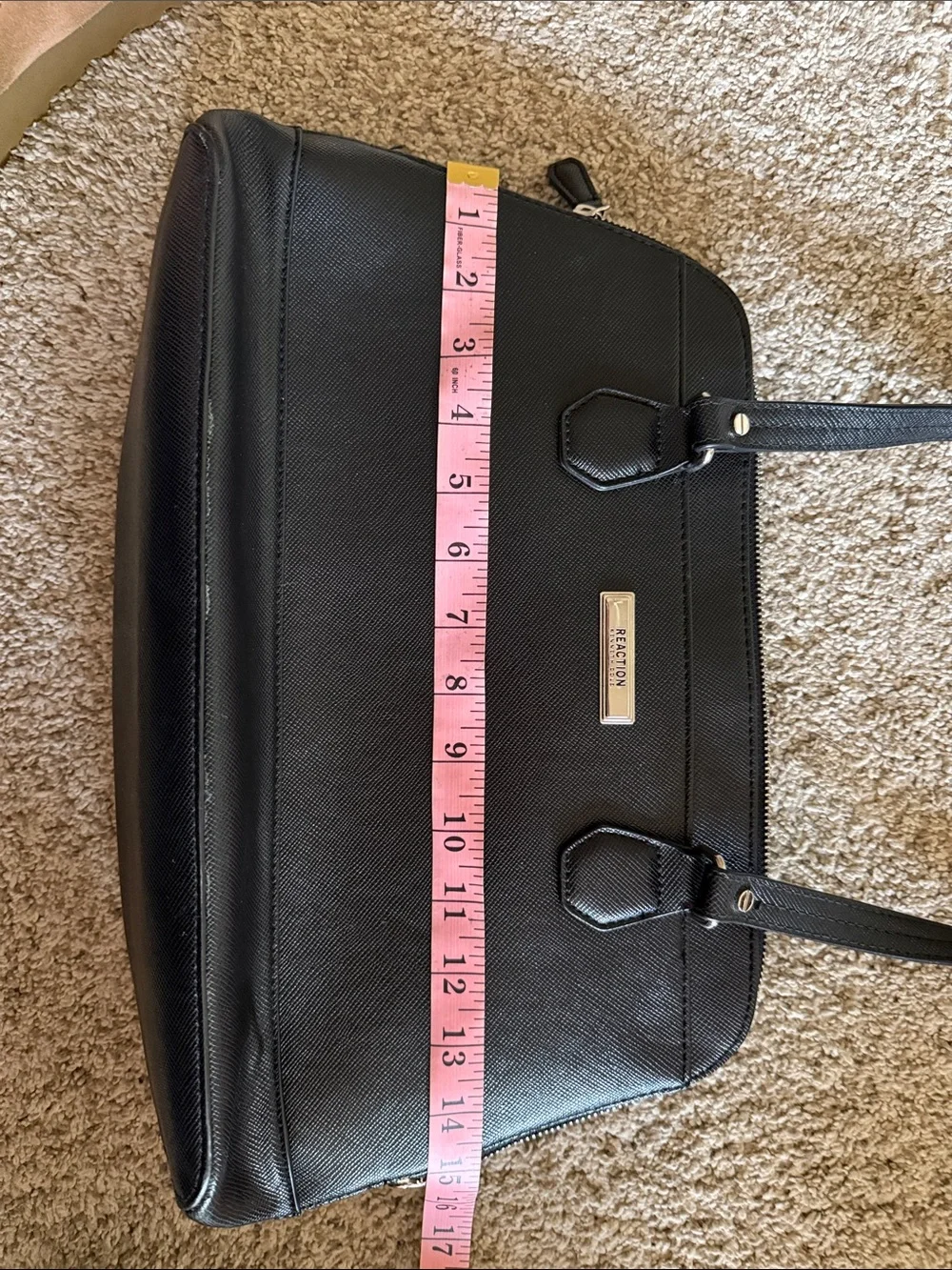 Kenneth Cole Reaction Black Textured Tote